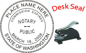 Washington Notary Desk Seal