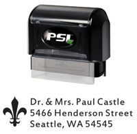 Square Monogram Pre-Inked Stamp