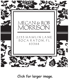 Square Monogram Pre-Inked Stamp