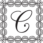 Square Monogram Pre-Inked Stamp